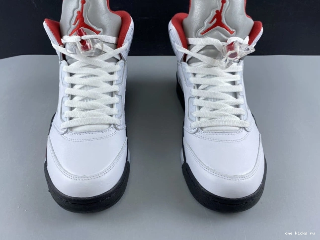 Chep Onekick Fire Jordan Tongue 5 Silver Retro DA1911-102 Red (2020) Air 0825